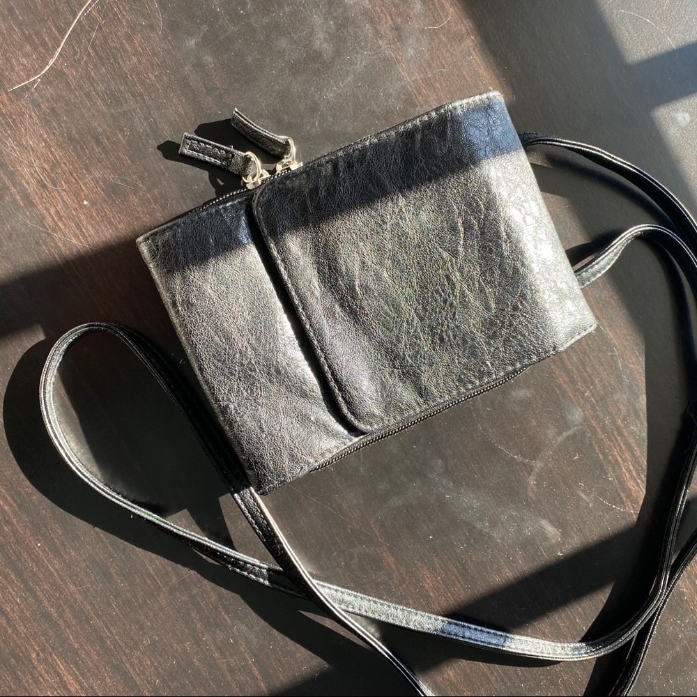 Leather Shoulder Purse with Pockets and Card Hold